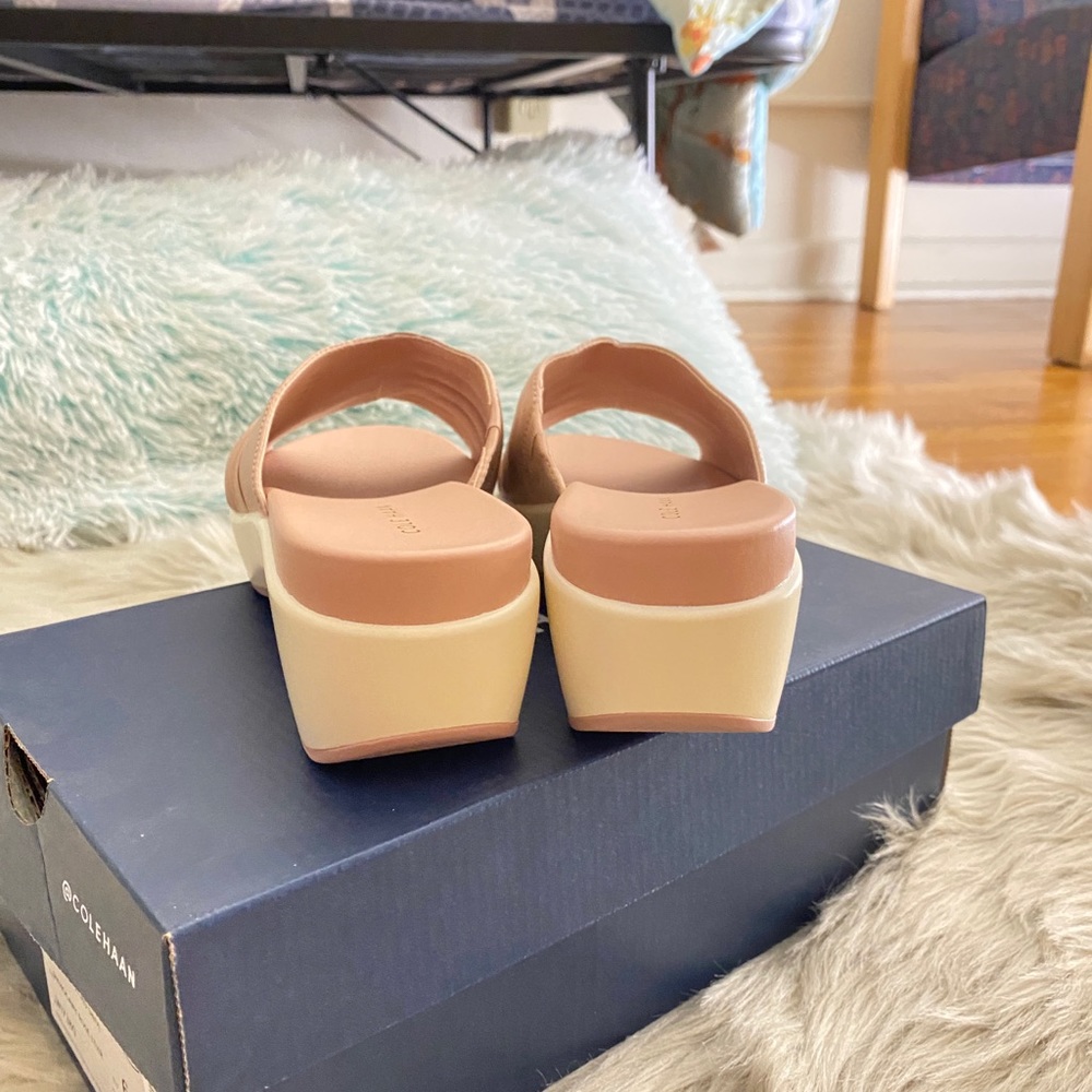 (New) Cole Hann Heeled Slide Sandals (women 6 US) - Picture 3 of 4